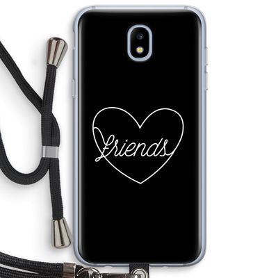 Friends heart black: Samsung Galaxy J5 (2017) Transparant Hoesje met koord