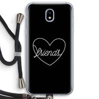 Friends heart black: Samsung Galaxy J5 (2017) Transparant Hoesje met koord