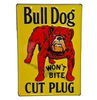 Bull Dog Tobacco Stalen Bord Met Relief - 50 x 35cm