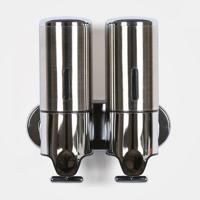 Dual Hotel douche handmatige dispenser muur gemonteerd wassen vloeibare shampoo zeep fles capaciteit: 1000ml (roestvrijstaal)