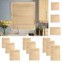 VidaXL Kastdeuren met lamellen 4 st 39,5x49,4 cm massief grenenhout