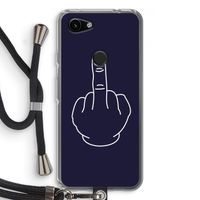 F**k U: Pixel 3a Transparant Hoesje met koord