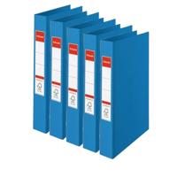 Esselte Ringband mappen/ordners - 5x - blauw - A4 - opbergen - kantoorartikelen