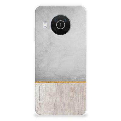 Nokia X10 | X20 | Bumper Hoesje | Wood Concrete