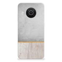 Nokia X10 | X20 | Bumper Hoesje | Wood Concrete