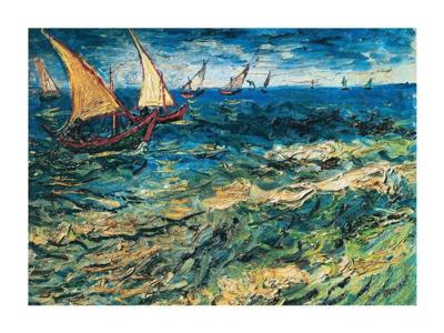 Kunstdruk Vincent Van Gogh - Seascape at Saintes-Maries 80x60cm