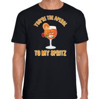 Apres ski t-shirt voor heren - aperol to my spritz - zwart - apres ski/wintersport - skien