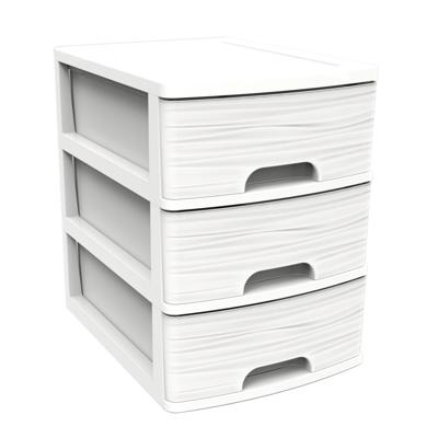 EDA Ladeblok/bureau organizer A5 - wit - 3x lades - stapelbaar - L27 x B36 x H35 cm