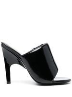 The Attico mules Rem 100 mm en cuir verni - Noir - thumbnail