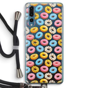 Pink donuts: Huawei P20 Pro Transparant Hoesje met koord