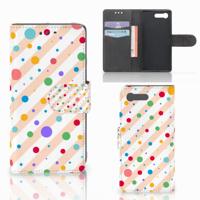 Sony Xperia X Compact | Telefoon Hoesje | Dots | Portemonnee hoesje