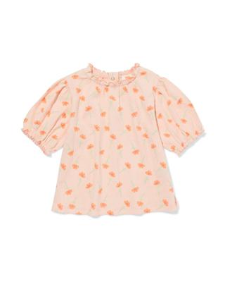 HEMA Baby T-shirt Bloemen Lichtroze (lichtroze)