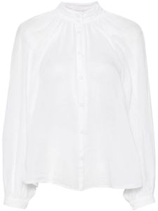 Forte Forte manteau-chemise à design sans col - Blanc