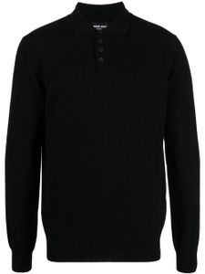 Giorgio Armani pull en cachemire à col polo - Noir