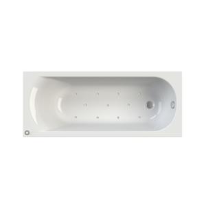 Riho Easypool 3.1 Miami whirlpoolbad - 170x70cm - hydro 6+4+2 pneumatische bediening links - inclusief poten en afvoer - glans wit B060010005