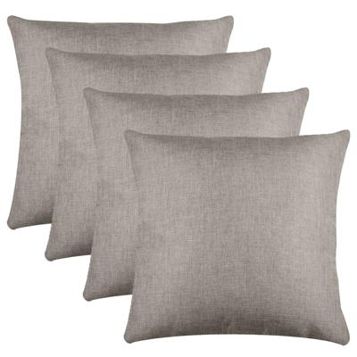 Stof Textile sierkussen Bea - 4x - beige - 50 x 50 cm - bank kussens - polyester