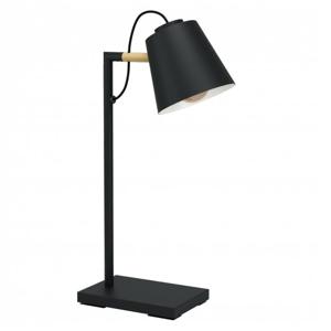 EGLO Lacey tafellamp/bureaulamp - E14(excl) - Hout - Zwart/Bruin