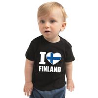I love Finland landen shirtje zwart voor babys 80 (7-12 maanden)  - - thumbnail