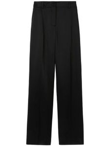 Burberry pantalon évasé à plis marqués - Noir