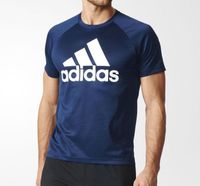 Adidas T-Shirt D2M Logo Navy - thumbnail