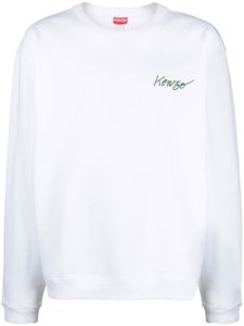 Kenzo sweat Poppy en coton - Blanc