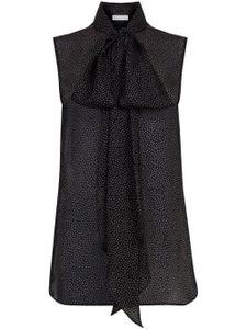 Nina Ricci chemise en soie à pois - Noir