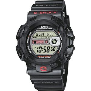 Horlogeband Casio 10270945 / G-9100-1 Kunststof/Plastic Zwart 21mm