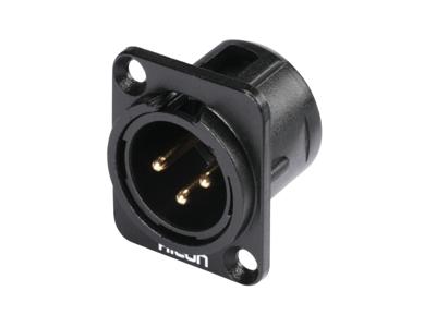 HICON XLR mounting plug 3-pin HI-X3DM