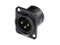 HICON XLR mounting plug 3-pin HI-X3DM