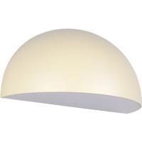 LED Buiten Wandlamp - Halfrond Zandkleur - E27 Fitting - IP44 Aluminium