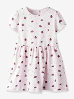 Jurk van jersey voor meisjes met korte mouwen en print NAME IT lichtroze