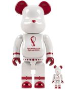 MEDICOM TOY x FIFA World Cup Qatar 2022 figurines BE@RBRICK 'White Chrome' 100% + 400% - Blanc