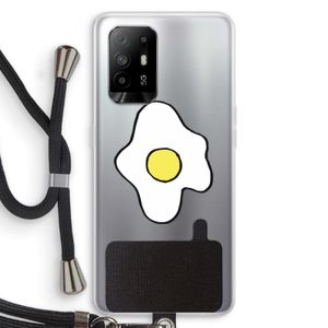 Spiegelei: Oppo A95 5G Transparant Hoesje met koord