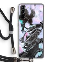 Pastel zwart: Samsung Galaxy S21 Plus Transparant Hoesje met koord Pastel zwart: Samsung Galaxy S21 Plus Transparant Hoesje met koord