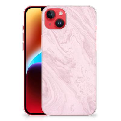iPhone 14 Plus | TPU | Siliconen hoesje | Marble Pink - Origineel Cadeau Vriendin