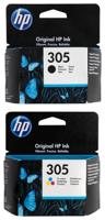 HEMA Cartridge HP 305 Zwart/kleur - 2 Stuks