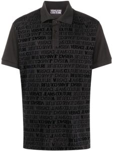Versace Jeans Couture polo à logo imprimé - Noir