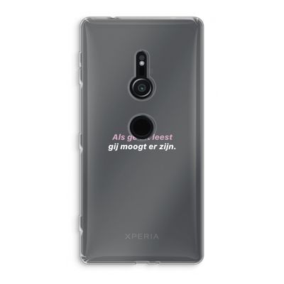 gij moogt er zijn: Sony Xperia XZ2 Transparant Hoesje