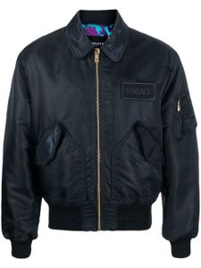 Versace veste bomber à patch logo - Noir