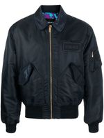 Versace veste bomber à patch logo - Noir - thumbnail