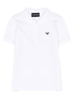 Emporio Armani Kids polo en coton à logo embossé - Blanc - thumbnail