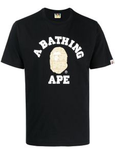 A BATHING APE® t-shirt en coton à logo imprimé - Noir