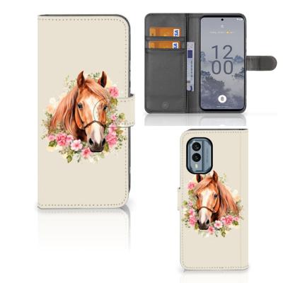 Telefoonhoesje | Met pasjeshouder | voor Nokia X30 Paard