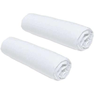 Set van 2 vellen deksels vandaag essentieel - 160 x 200 cm - 2 personen - 100% katoen - krijt
