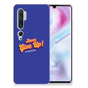 Xiaomi Mi Note 10 Pro Siliconen hoesje met naam Never Give Up