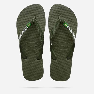 Havaianas Brasil Logo Slipper Green Olive 930