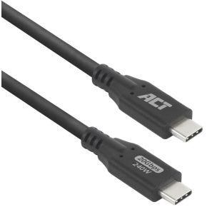ACT USB4 20Gbps 240W USB Type-C® kabel. 0.5 meter