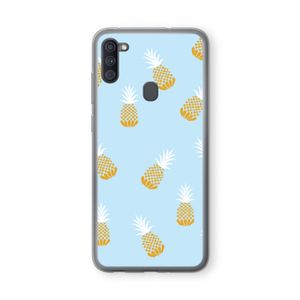 Ananasjes: Samsung Galaxy A11 Transparant Hoesje