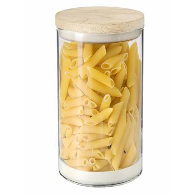 Secret de Gourmet Voorraadbus - voorraadpot - 1000 ml - glas met houten deksel