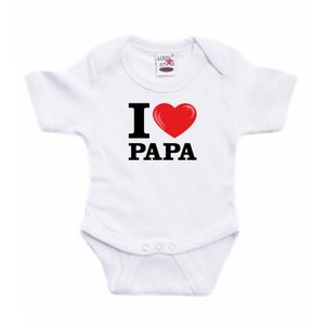 I love Papa rompertje wit babies 92 (18-24 maanden)  -
